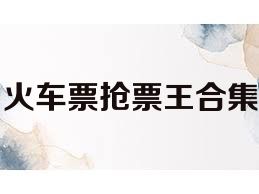 火车票抢票王合集